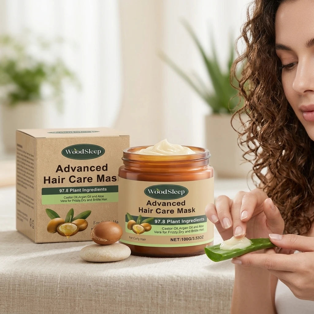 Máscara Capilar Hidratante Profunda — Anti-Frizz, Suavizante e Reparadora para Cabelos Danificados