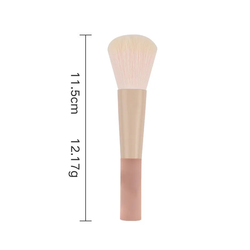 Conjunto de Pincéis de Maquiagem Portáteis — Cerdas Ultra Macias para Pó, Esponja e Blush