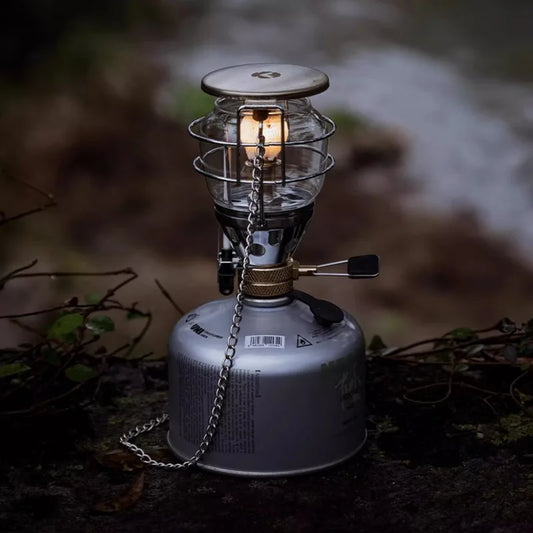 Camingmoon portátil capa de vidro acampamento ao ar livre lanterna tenda lâmpada luz ao ar livre lâmpada gás