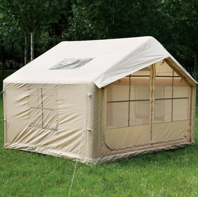 Airo: Barraca de Glamping Impermeável e à Prova de Vento (Índice 3000mm), Cáqui, Abertura Automática Rápida, 4 Estações, Cabana Oxford - Lançamento Quente!