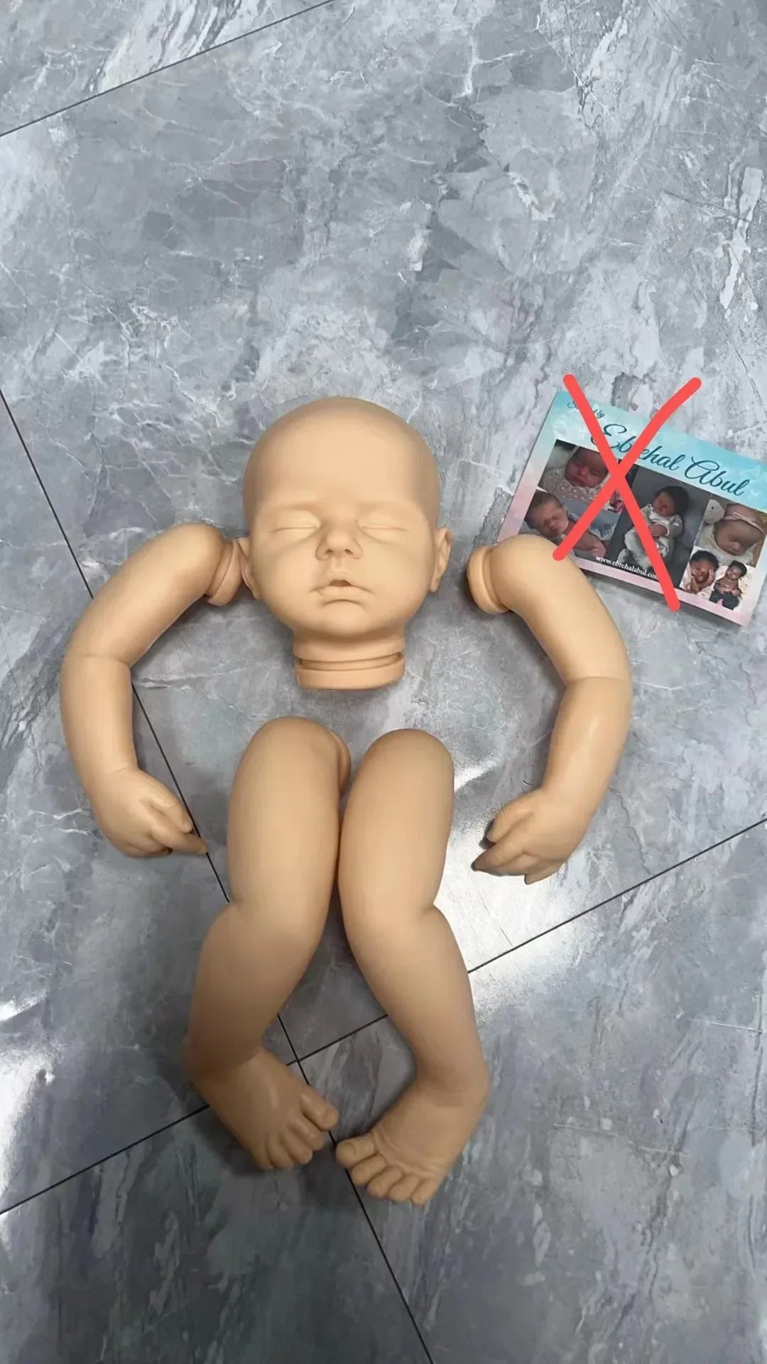 Boneca Reborn DLS Zain Edição Limitada Exclusiva — 22 Polegadas, Kit Não Pintado com Corpo de Tecido