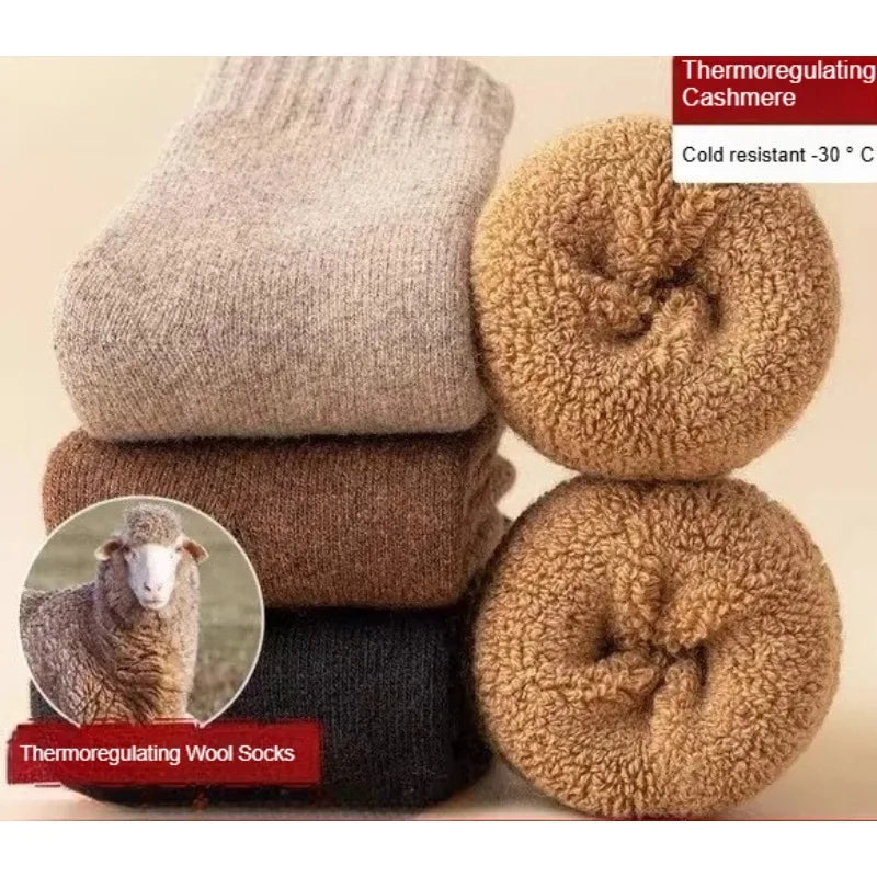 Kit 5 Pares Meias Merino Wool Térmicas Poderosas — Cano Médio, Ideais para Trilha, Ski e Frio Extremo