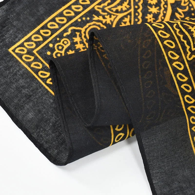 Bandanas de Ciclismo em Algodão com Estampa Paisley, Lenços de Cabeça para Homens/Mulheres, Várias Cores, Lenço Quadrado, Máscara Esportiva para Atividades ao Ar Livre, Faixa de Cabeça para Bolsa