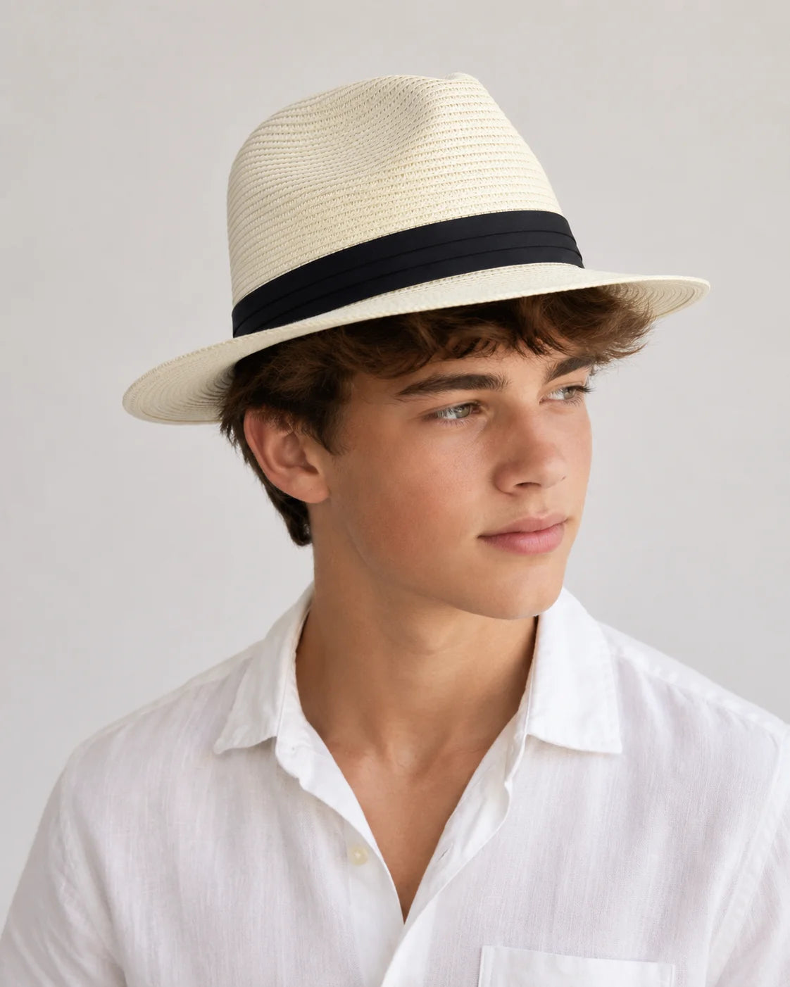 Chapéu Fedora Panamá Premium de Palha 54-62cm Dobrável Unissex Proteção UV para Viagens de Verão