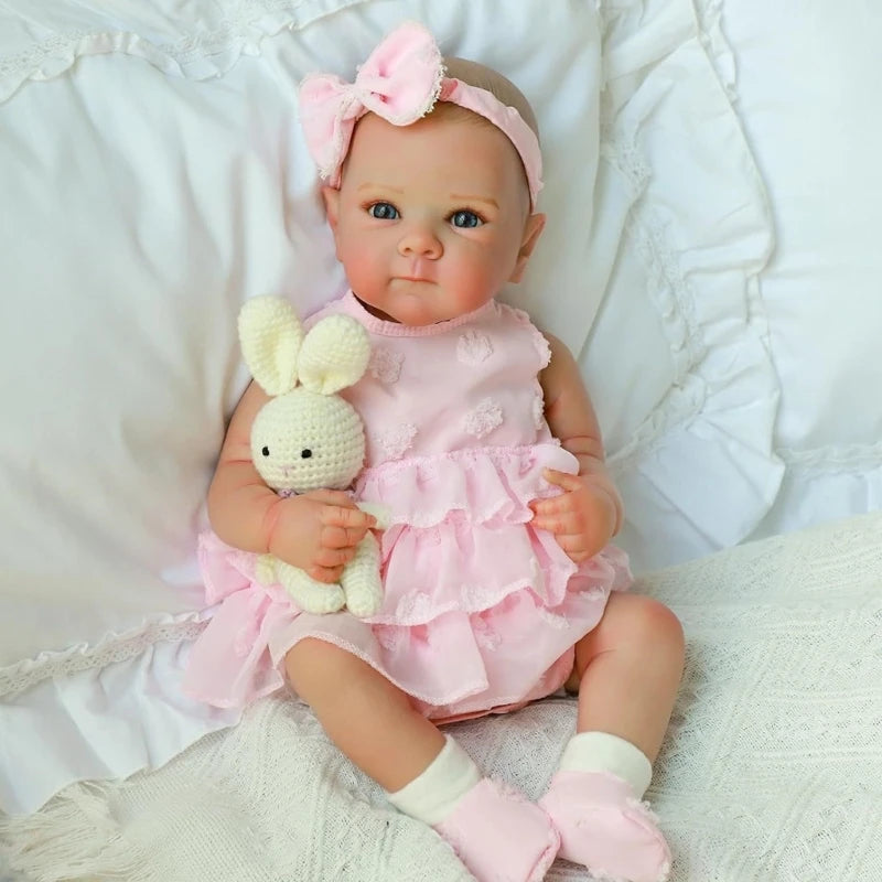 Boneca Reborn Realista Encantadora — Rosto Adorável, Segura para Brincar e Fácil de Limpar