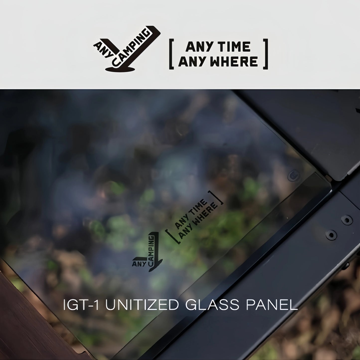 1 Unidade de Painel de Vidro IGT de Alta Resistência para Glamping, Acessório Portátil para Camping ao Ar Livre