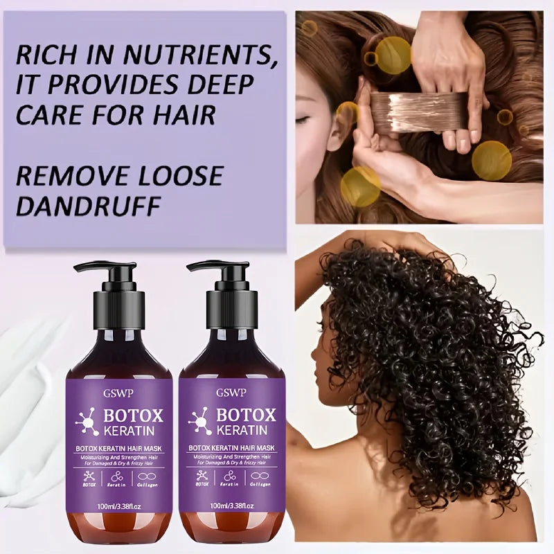 Máscara Capilar Botox de Queratina GSWP — Hidrata, Fortalece e Reduz Frizz em 100ml ou 200ml