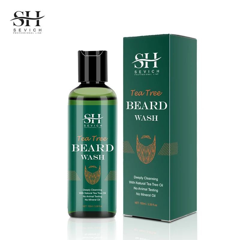 Kit de Crescimento de Barba com Árvore de Chá — Óleo Nutritivo, Hidratante e Anti-Queda Capilar