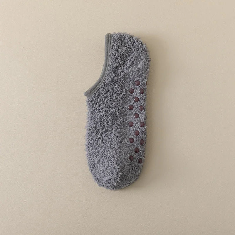 Meias Térmicas Masculinas Coral Fleece Quentinhas — Antiderrapante, Confortáveis e Perfeitas para Usar em Casa no Inverno