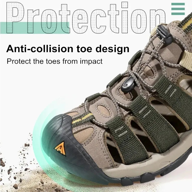 HUMTTO-Sandálias Outdoor Respiráveis para Homens, Sapatos de Caminhada, Sapatos de Água, Praia, Acampamento, Escalada, Aqua Sneaker, HT-710445A, Verão