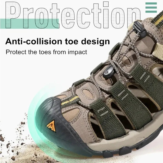 HUMTTO-Sandálias Outdoor Respiráveis para Homens, Sapatos de Caminhada, Sapatos de Água, Praia, Acampamento, Escalada, Aqua Sneaker, HT-710445A, Verão