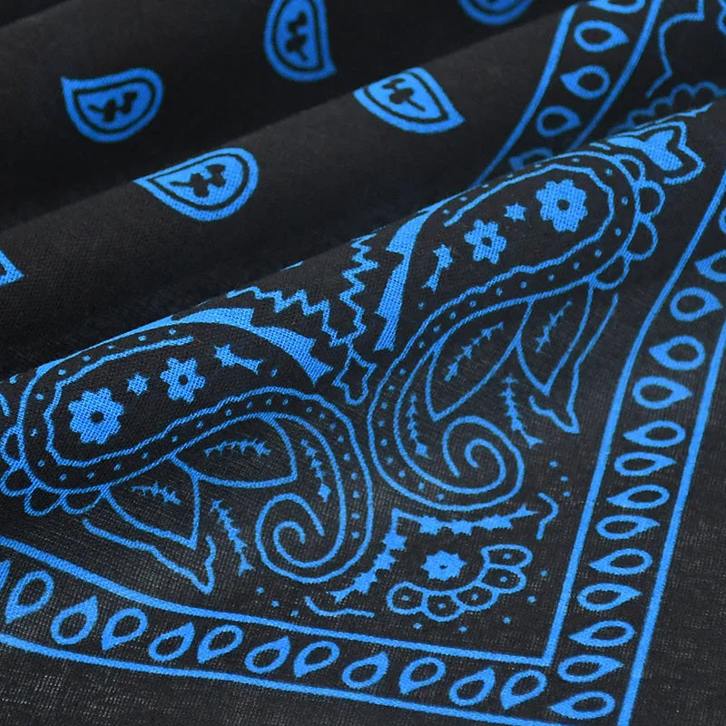 Bandanas de Ciclismo em Algodão com Estampa Paisley, Lenços de Cabeça para Homens/Mulheres, Várias Cores, Lenço Quadrado, Máscara Esportiva para Atividades ao Ar Livre, Faixa de Cabeça para Bolsa