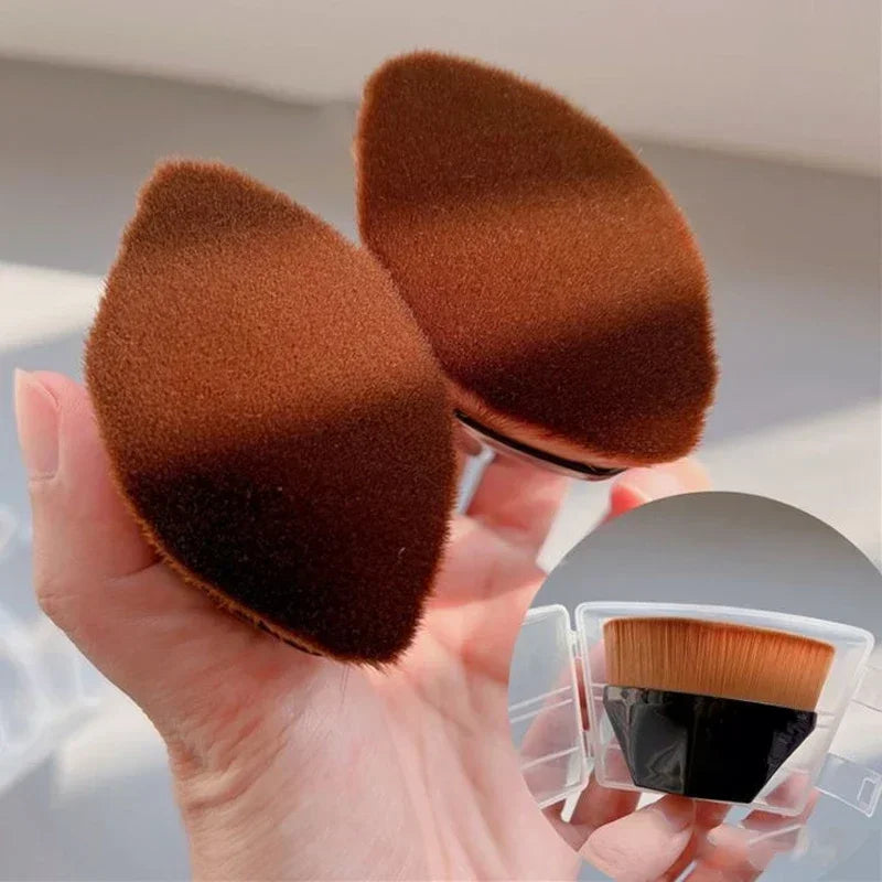 Pincel de Maquiagem Mágico Portátil — Profissional para Pó, Blush e Base com Cerdas Macias