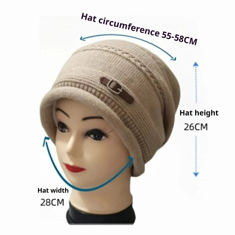 Gorro de Malha Feminino Quentinho — Forro de Pelúcias, Confortável e Estiloso para o Inverno