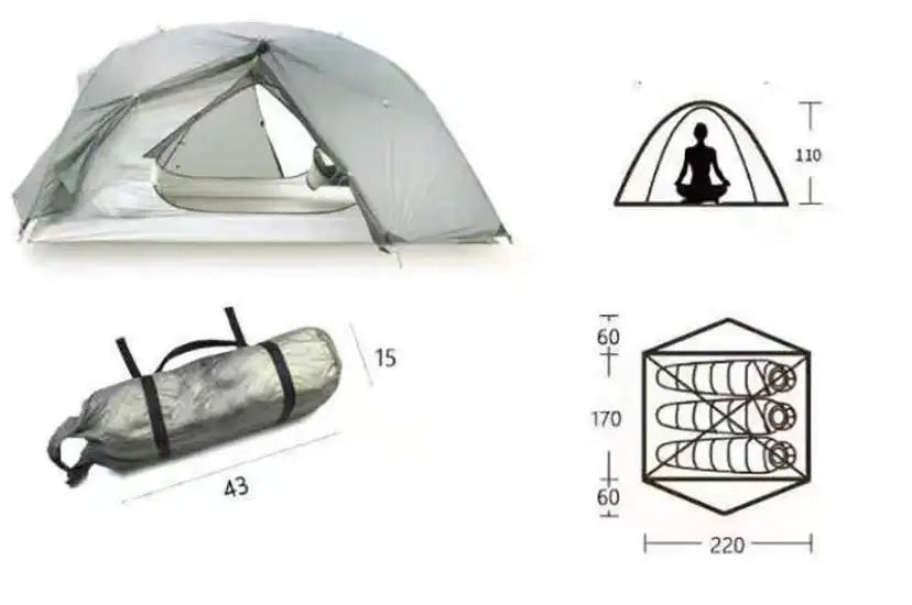 Nova Chegada: Tenda Domo Familiar para Glamping de 3-5 Pessoas, Impermeável em Lona de Nylon com Proteção Solar para Acampamento ao Ar Livre