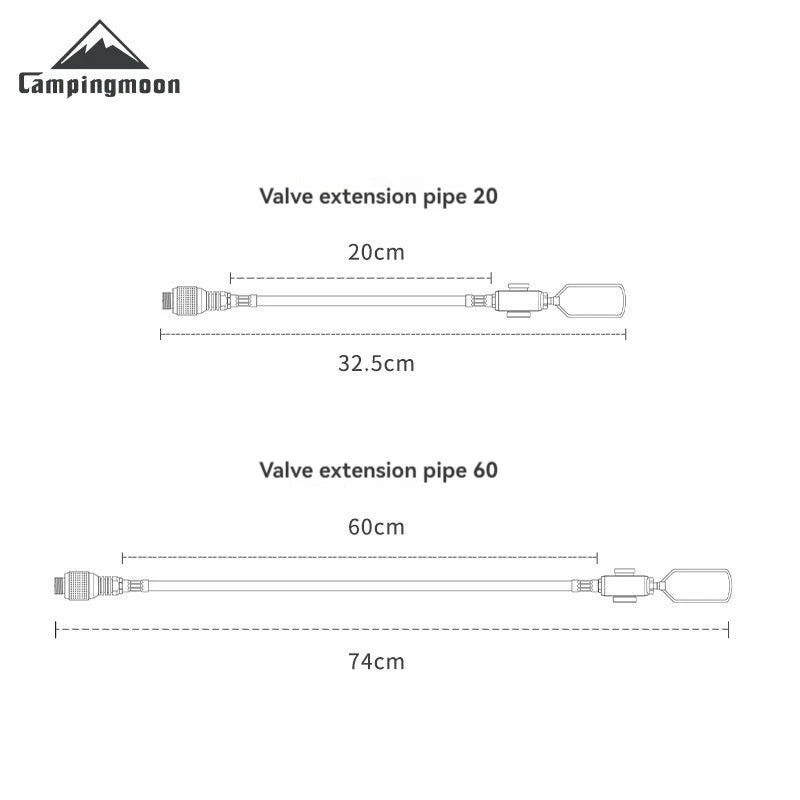 CAMPINGMOON Camping pode ser feito com cilindros de gás planos invertidos de alta altitude, fogões, tubos de extensão com válvulas e tubos de gás