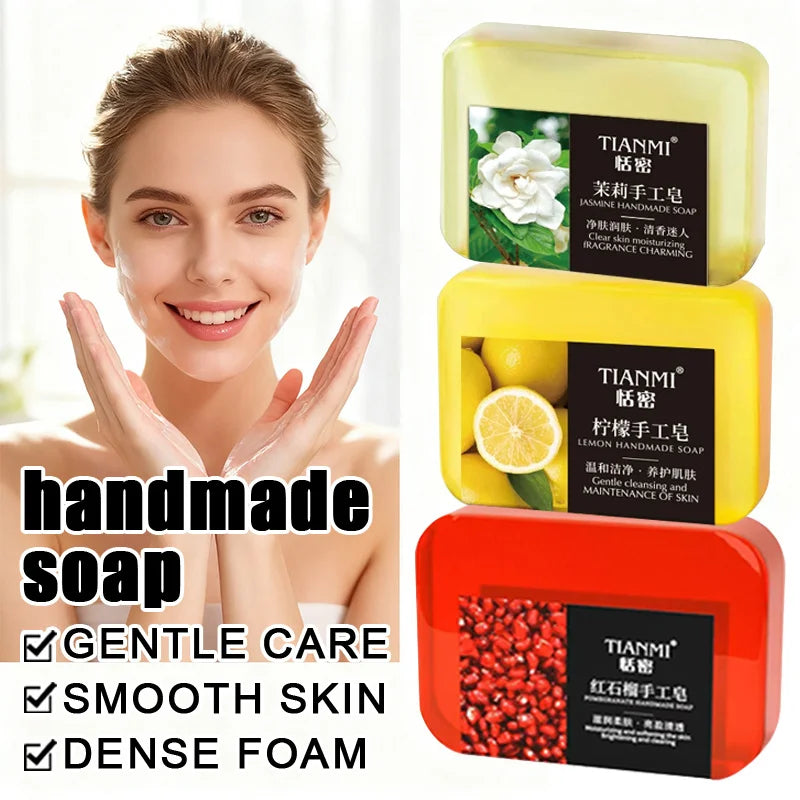 Kit com 6 Sabonetes Artesanais Perfumados — Limão, Jasmim, Sândalo e Outras Fragrâncias Florais