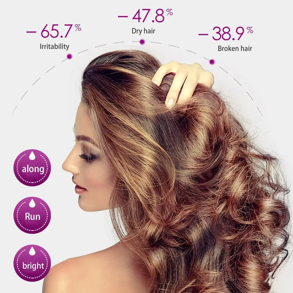 Sérum Capilar em Cápsulas de Rosa — Anti-Frizz, Condicionador para Cabelos Crespos e Ressecados