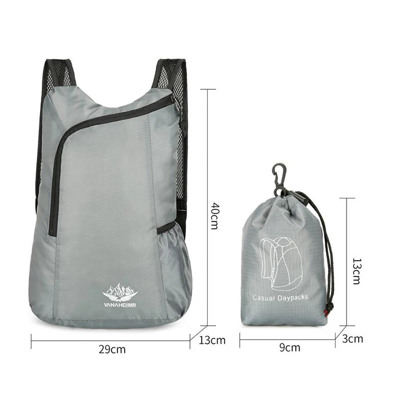 2025 Nova mochila ultraleve multifuncional de 1 pacote – dobrável e portátil – perfeita para ciclismo, caminhadas e itens essenciais para viagens