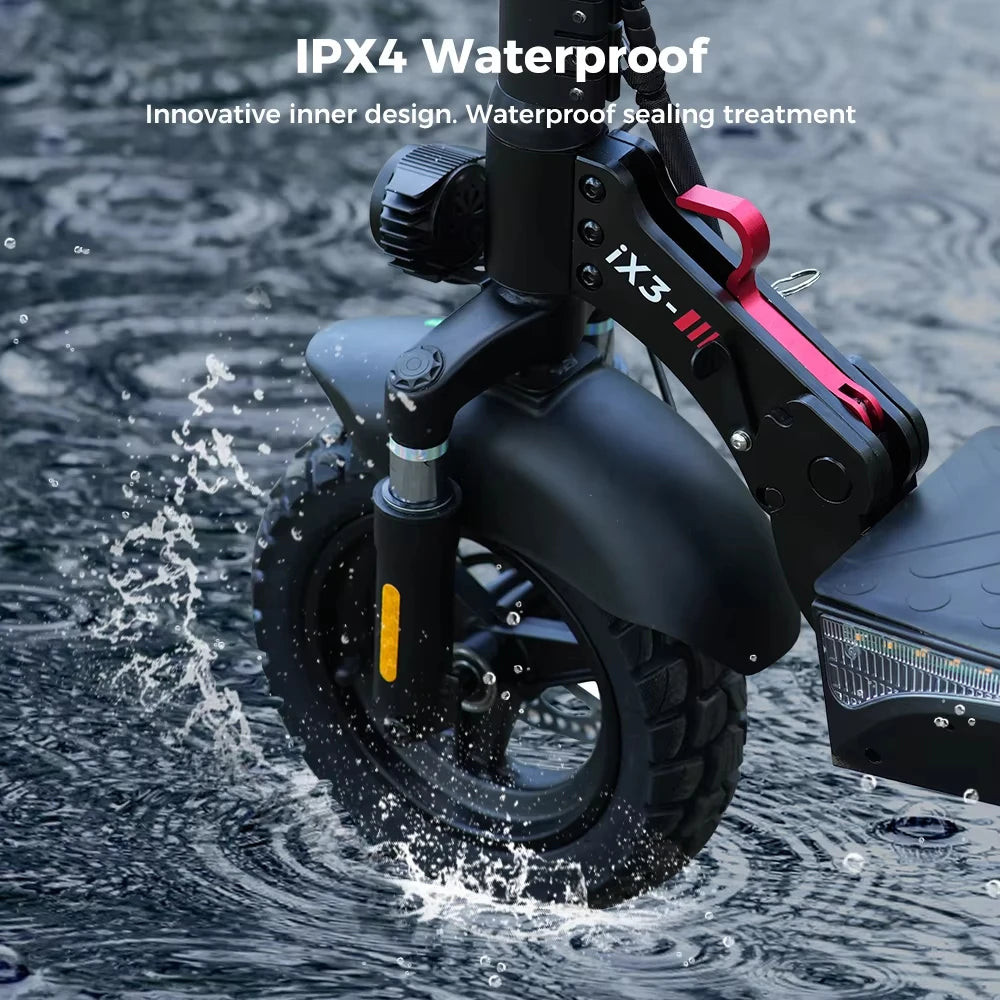 Scooter Elétrico iScooter iX3 1000W 40km/h para Adultos com Pneus Off-Road de 10 Polegadas, Scooter Elétrico com Bateria de 10Ah e APP