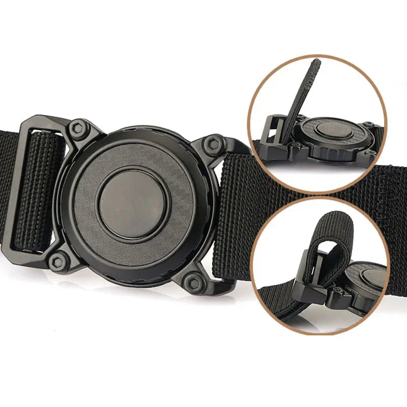 Cintos de fivela de liga de liberação rápida rotativa para homens resistente ao desgaste cinto tático de náilon multifuncional ao ar livre cinto de caça