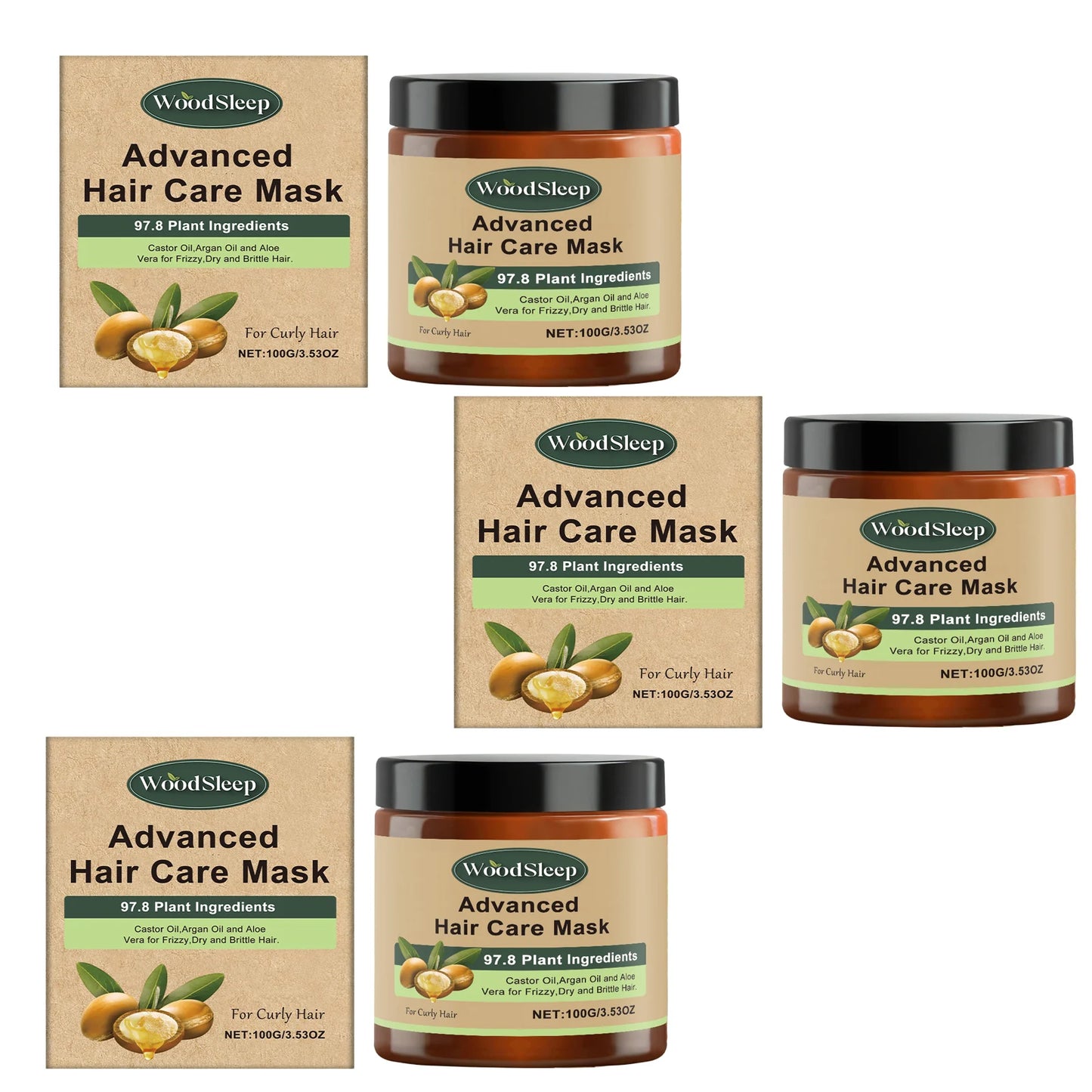 Máscara Capilar Hidratante Profunda — Anti-Frizz, Suavizante e Reparadora para Cabelos Danificados
