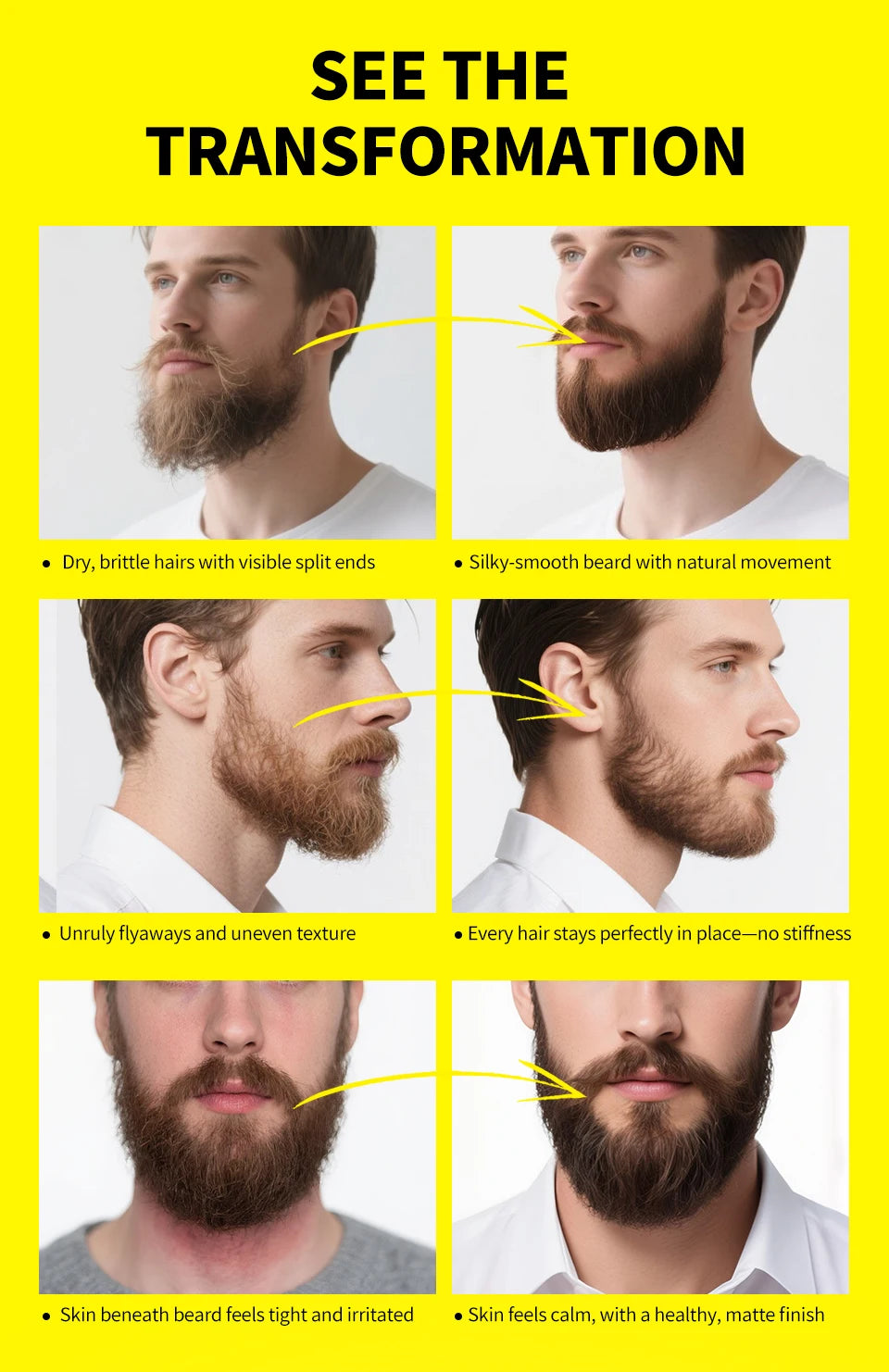 Kit de Óleo para Barba Masculino — Creme Hidratante, Cera e Óleo para Bigode Estiloso e Charmoso