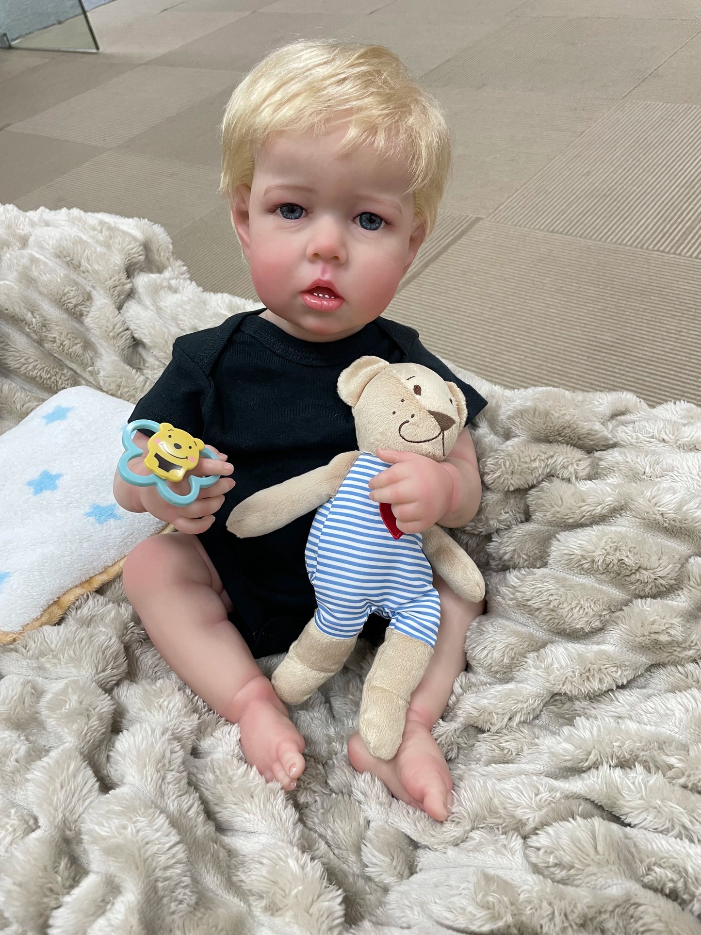 Boneca Reborn Cokela Belíssima de 55cm — Pele 3D Realista, Artesanal e Colecionável