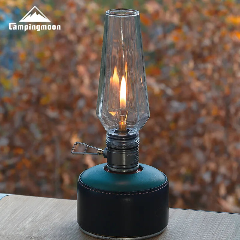 Lâmpada a Gás Sem Núcleo CAMPINGMOON T-1 para Acampamento, Lâmpada a Gás para Tenda, Lâmpada a Gás Plana para Atmosfera de Acampamento