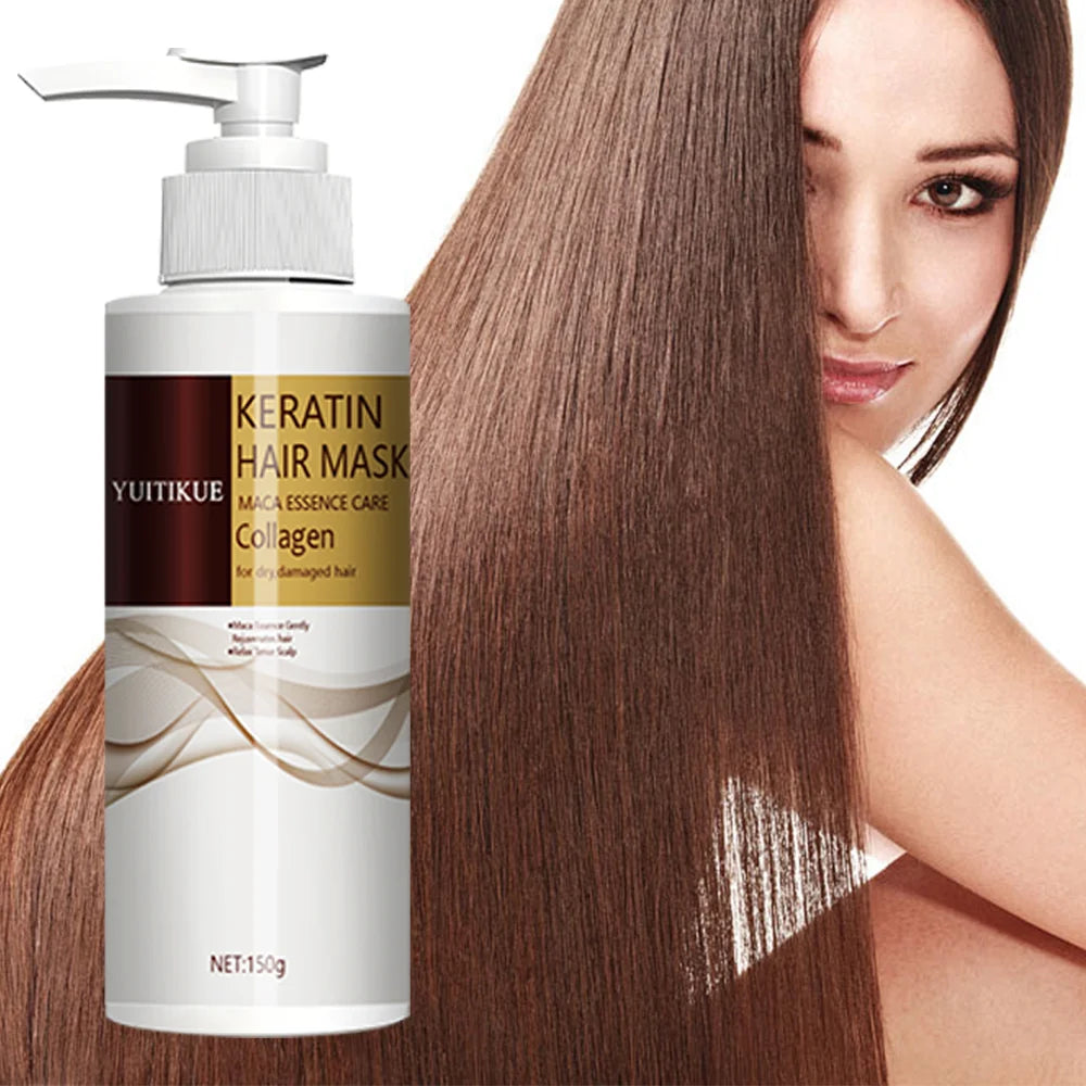 Máscara Capilar de Queratina com Extrato de Maca e Colágeno — Hidratação Profunda para Todo Tipo de Cabelo