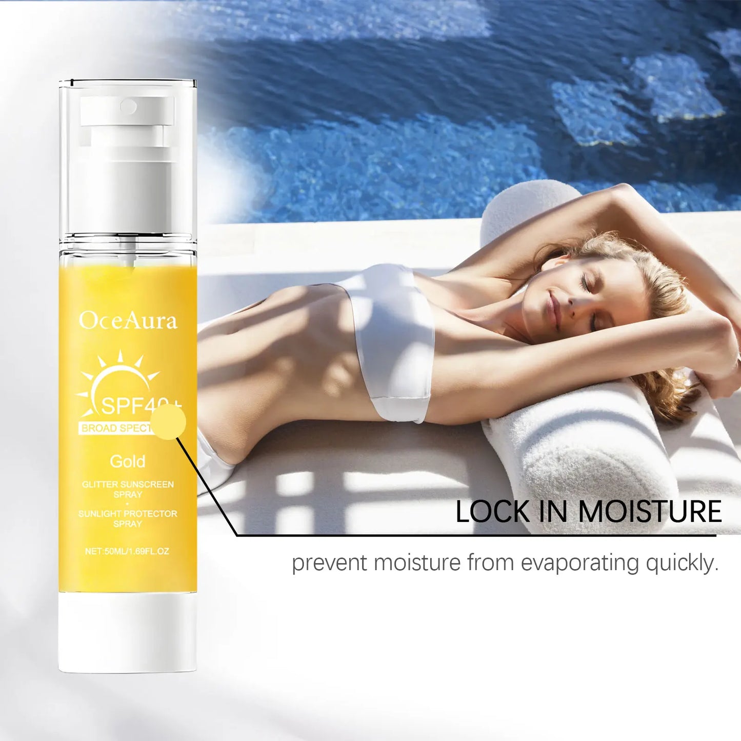 Protetor Solar Facial em Spray SPF 40+ — Leve, Não Oleoso, Antioxidante e Hidratante