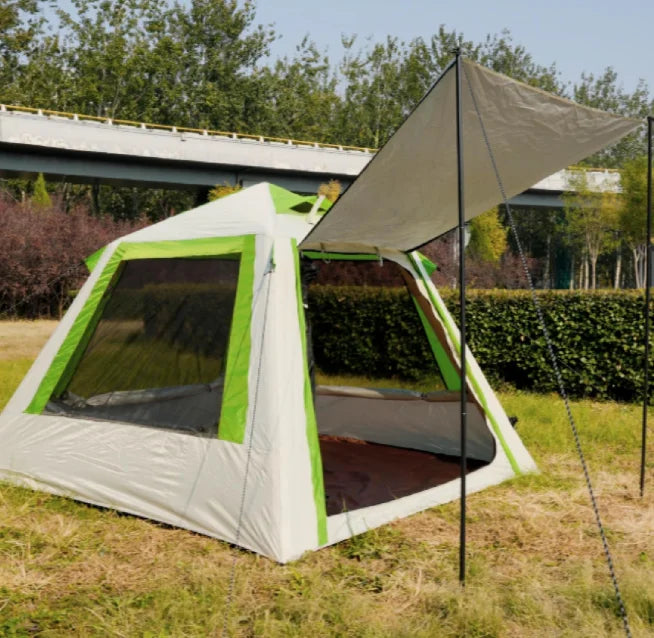 Airo: Barraca de Glamping Impermeável e à Prova de Vento (Índice 3000mm), Cáqui, Abertura Automática Rápida, 4 Estações, Cabana Oxford - Lançamento Quente!