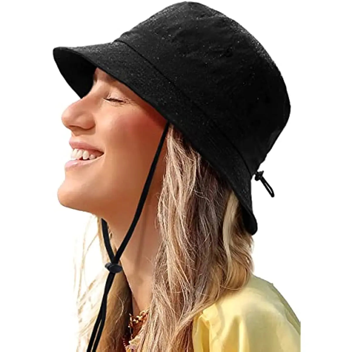 Chapéu de balde impermeável para homens e mulheres, chapéu de sol Boonie aba larga, chapéu dobrável para pesca na praia, UPF 50 Plus