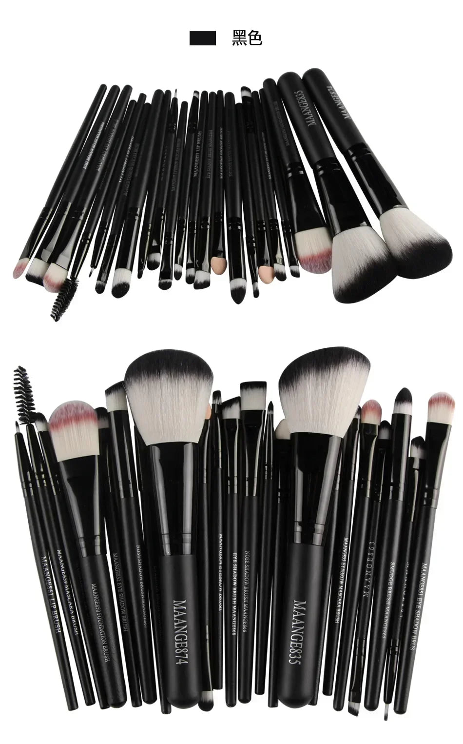 Kit de Pincéis de Maquiagem Profissionais — 3, 13 ou 22 Peças para Sombra, Delineador e Cosméticos