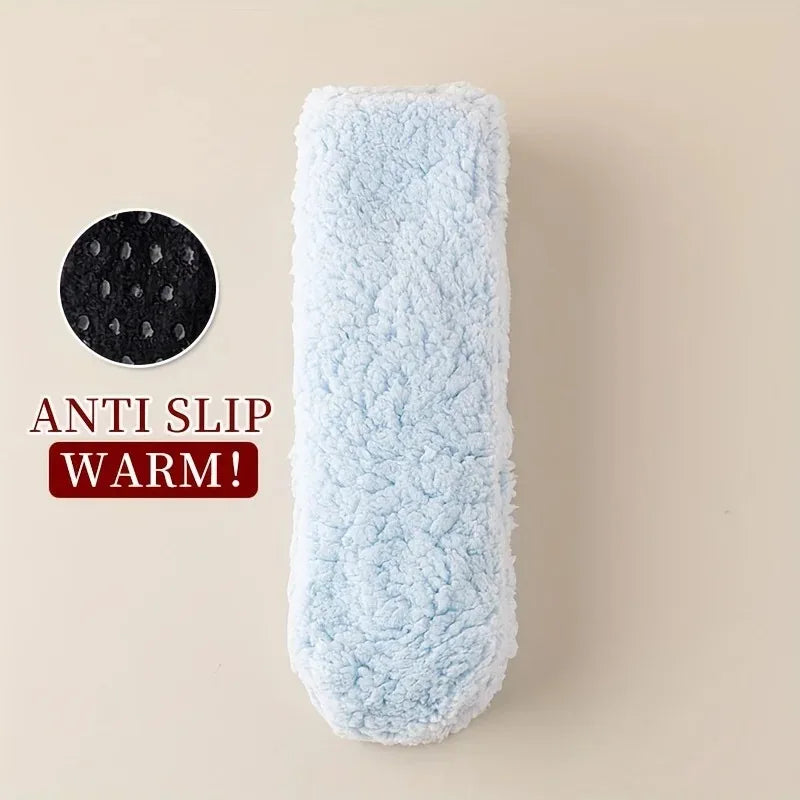 Thickened Winter Women Thermal Cashmere Socks Floor Socks Men's Carpet Home Plus Socks Velvet Sleep Socks Slippers Leg Cover