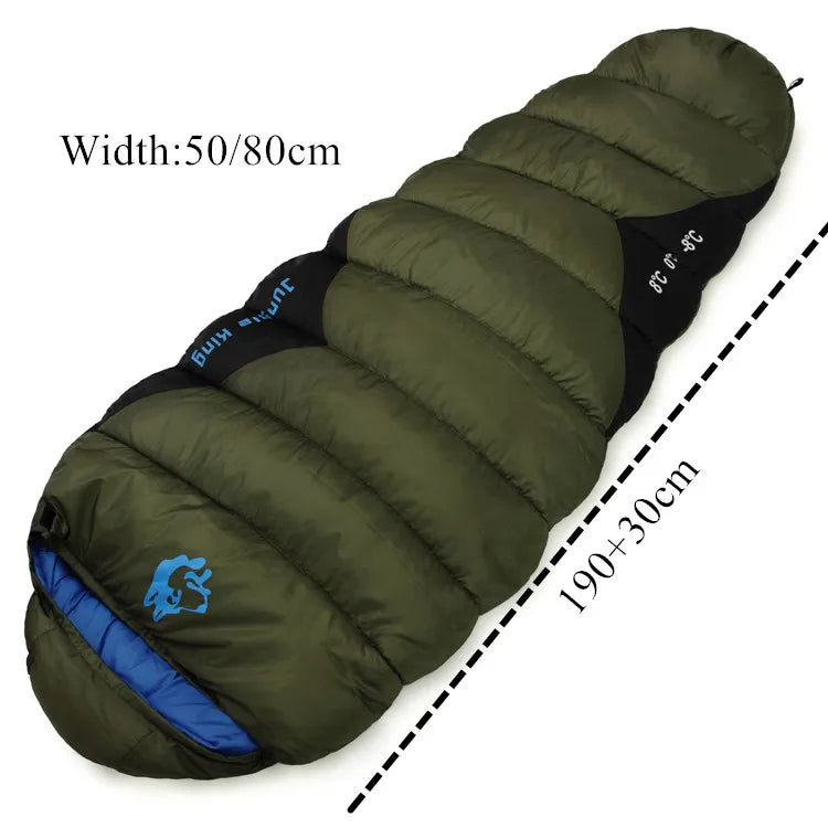 Saco de Dormir Térmico Leve para Camping e Trilha — Múmia de Fibra Oca, Compacto e Resistente