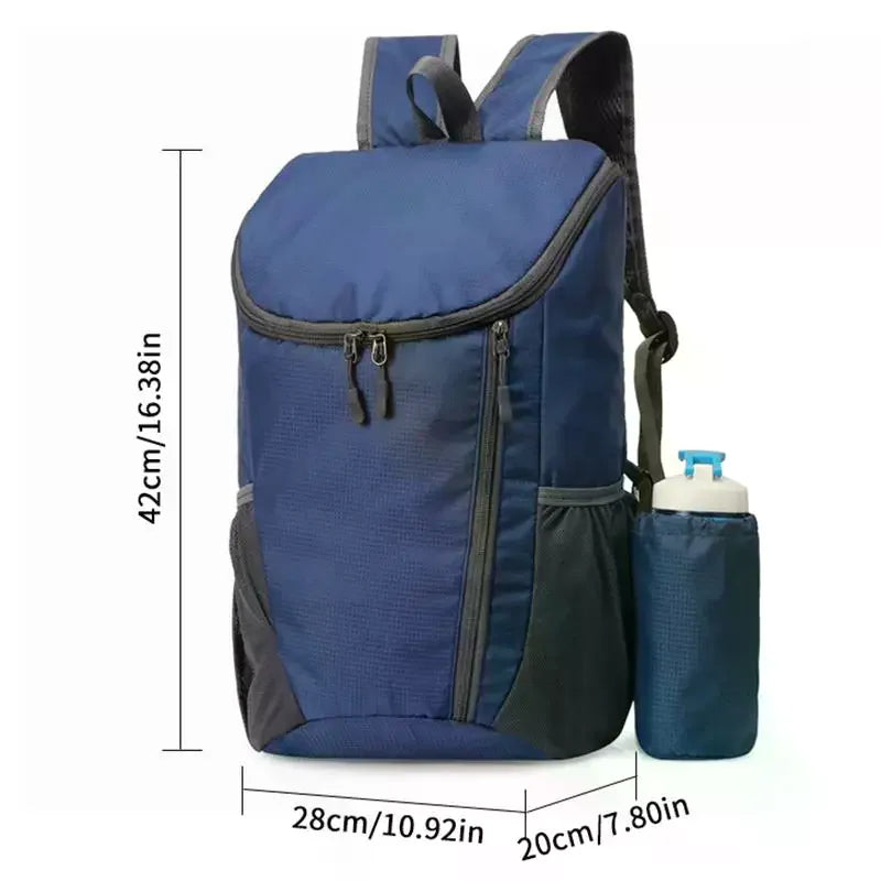 Mochila Portátil Dobrável de 20L para Montanhismo, Ultraleve, para Ciclismo ao Ar Livre, Viagem e Caminhada