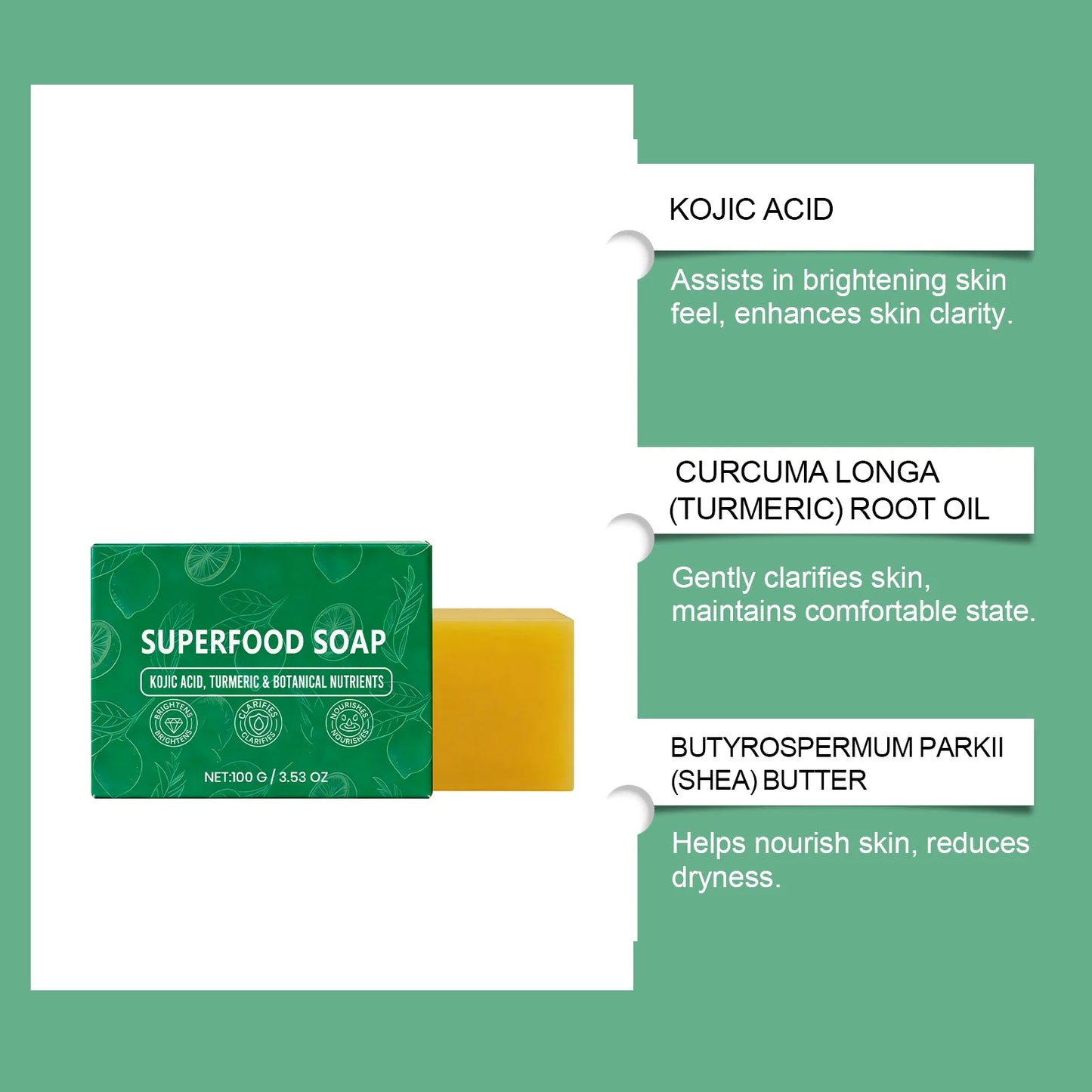 Sabonete Facial Natural com Oleo Essencial — Limpeza Profunda, Anti-Acne, Controle de Oleosidade, 100g