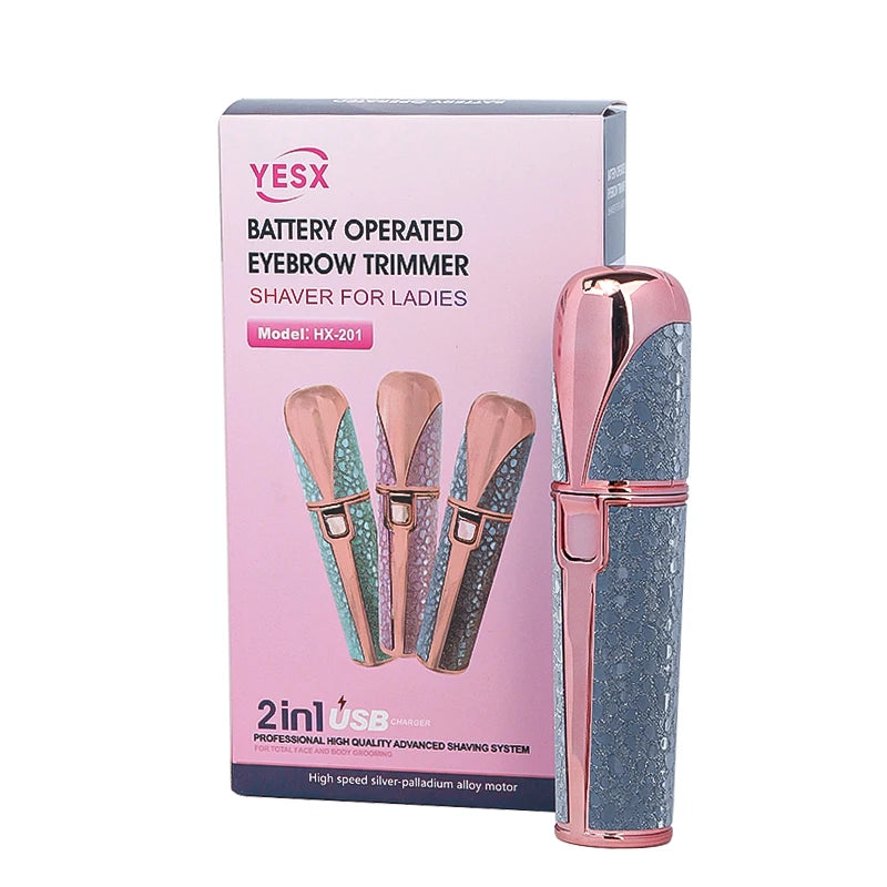 1 pçs usb elétrico sobrancelha trimmer depilador de pêlos faciais sobrancelha navalha corpo feminino indolor removedor de pêlos barbeador sobrancelhas profiler