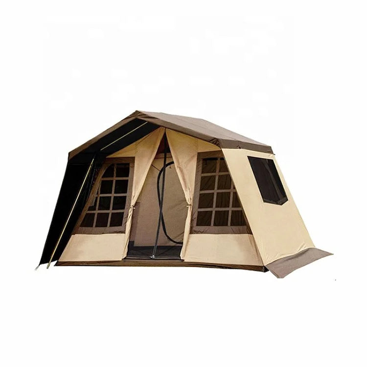 Exclusiva Tenda de Glamping Impermeável e Emocionante, Tenda de Lona para Acampamento ao Ar Livre e Aventura