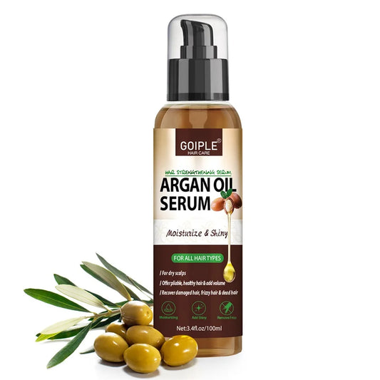 Sérum Capilar de Óleo de Argan Marroquino — Hidratante, Anti-Frizz e Reparador para Cabelos Danificados