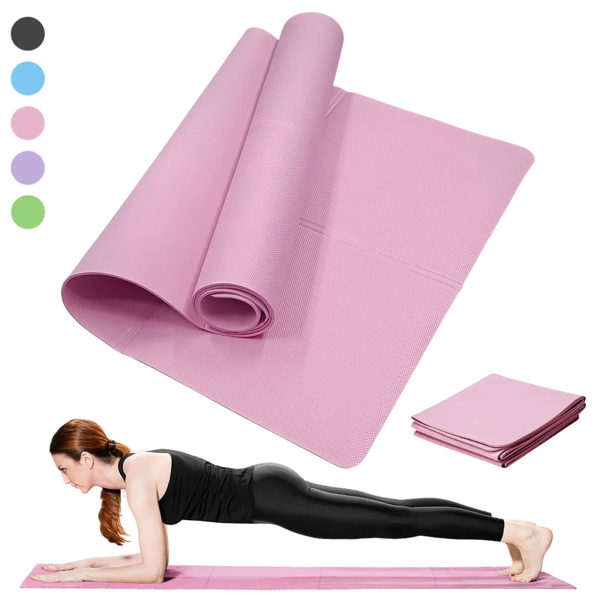 Tapete de Yoga e Pilates Antiderrapante — EVA 173x61cm em 3 Espessuras e 6 Cores