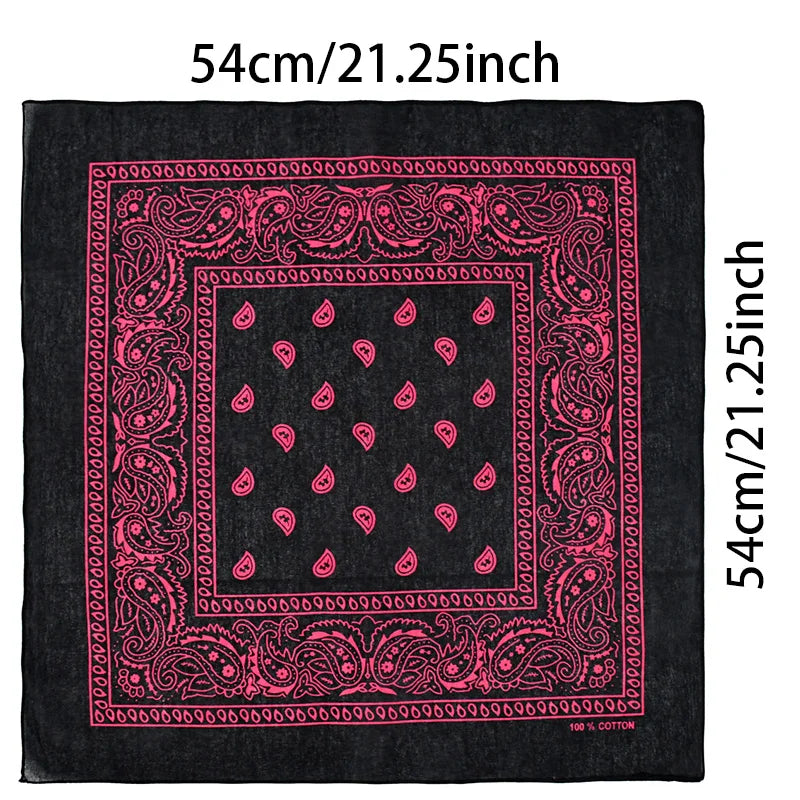 Bandana Ciclismo Paisley Estilosa — Lenço Quadrado Unissex para Esportes ao Ar Livre e Aventuras