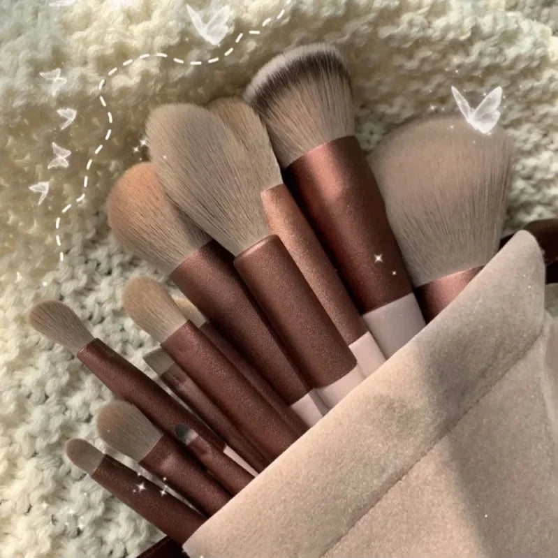 Kit de Pincéis de Maquiagem Profissionais — 3, 13 ou 22 Peças para Sombra, Delineador e Cosméticos