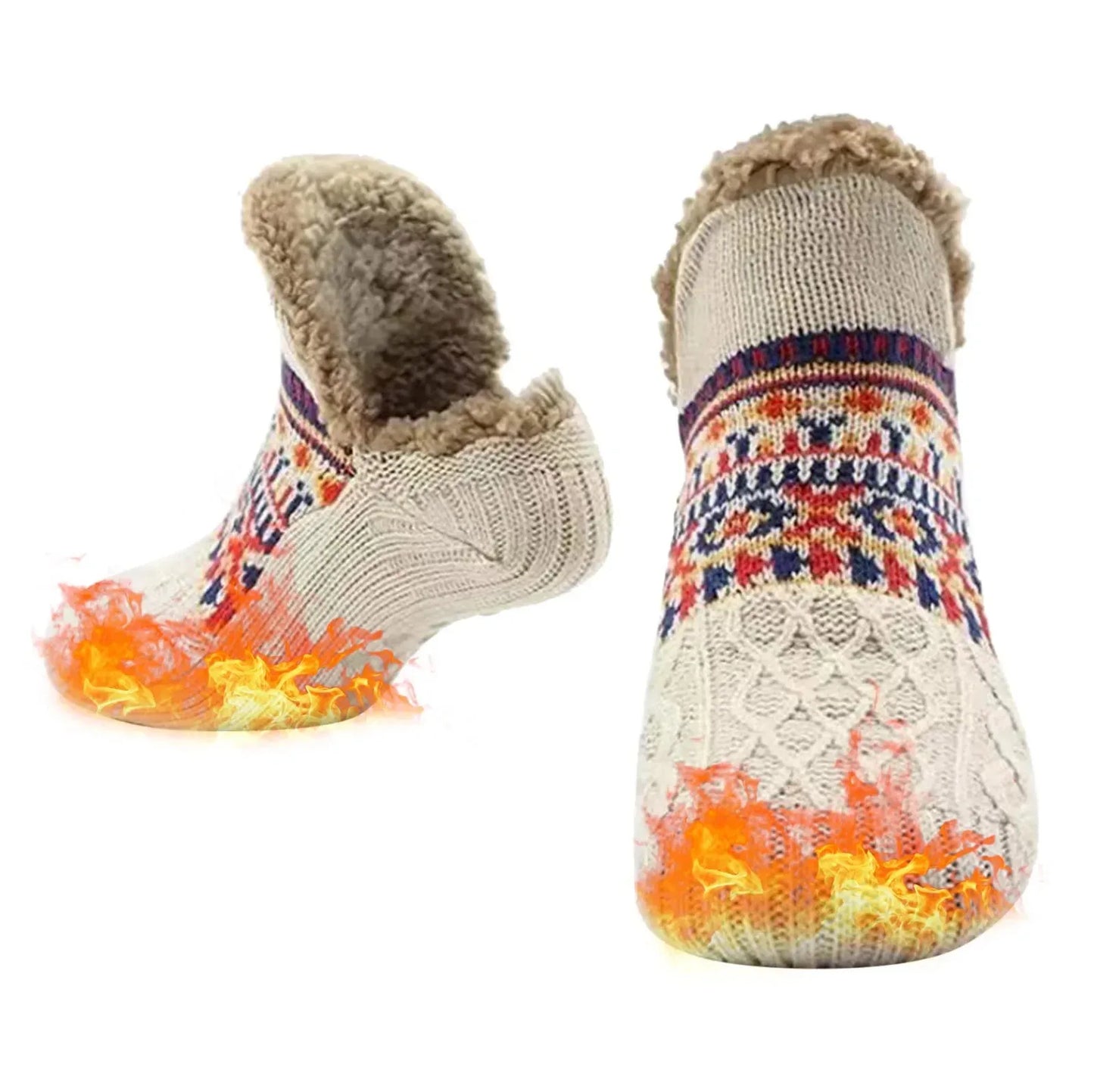 Super quente inverno antiderrapante meias de chão das mulheres dos homens meias de neve sono tapete meias chinelos meias mulheres bota de veludo unsiex casa wear