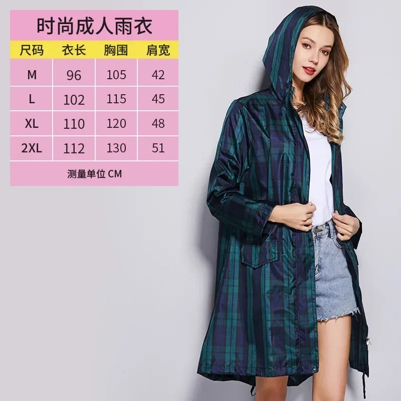 Waterproof Windproof Hooded Light Raincoat for Women and Men, Ponchos Jacket Cloak for Tourist Outdoor Hiking