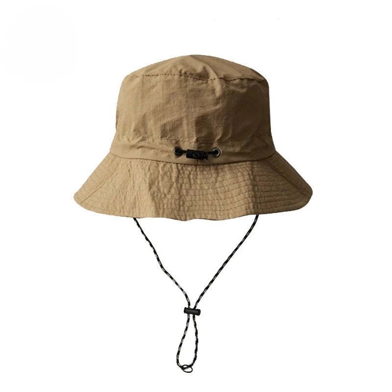 Chapéu de balde impermeável para homens e mulheres, chapéu de sol Boonie aba larga, chapéu dobrável para pesca na praia, UPF 50 Plus