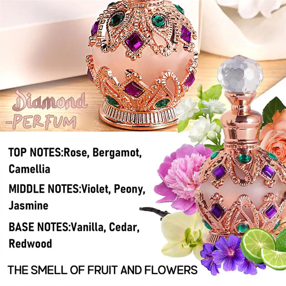Perfume Árabe Feminino com Feromônio — Buquê Floral de Rosa, Jasmim e Baunilha Duradouro