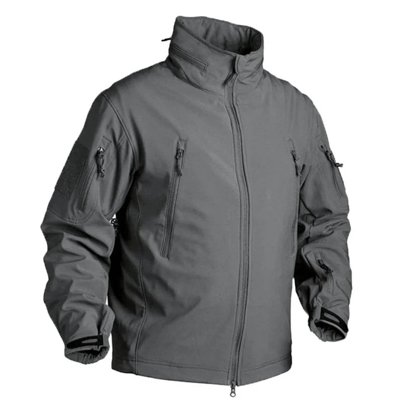 Outono inverno jaqueta de lã para homens casca macia tático impermeável casaco camuflado do exército airsoft roupas multicamadas blusões