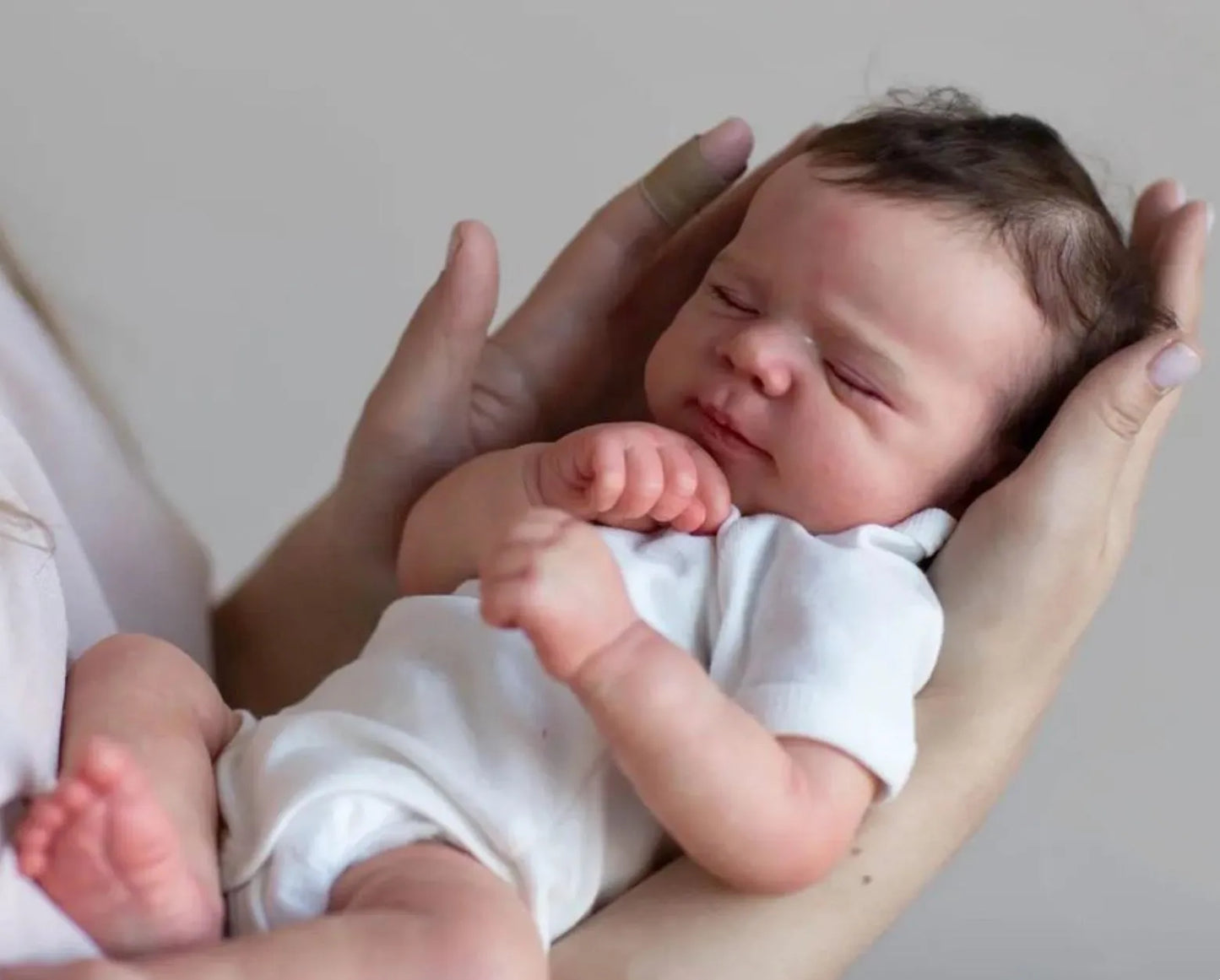 Bzdoll realista 48cm silicone macio dormindo boneca reborn com pele de pintura 3d, vivo 19 polegadas recém-nascido bebe bonito presente de aniversário